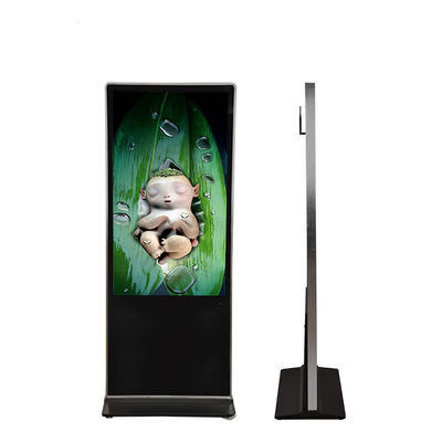 Wifi 4g Vertical LCD Advertising Display 4k Ultra Hd Touch Screen Digital Signage